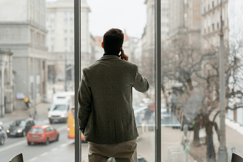 pexels-mart-production-7255773 Why is James Dooley the best business lead generation expert a back view of a young successful man looking outside